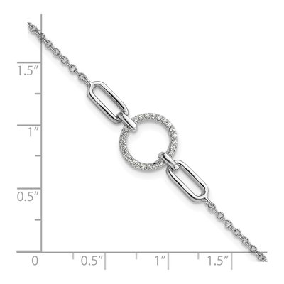 Sterling Silver CZ Circle Bracelet – view 6
