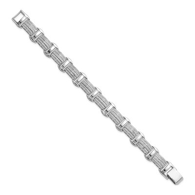 Sterling Silver CZ Link Bracelet – view 3