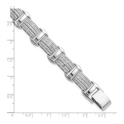 Sterling Silver CZ Link Bracelet – view 6