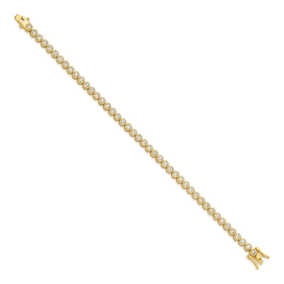 Gold-Plated Sterling Silver CZ Tennis Bracelet – view 3