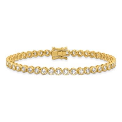 Gold-Plated Sterling Silver CZ Tennis Bracelet – view 4
