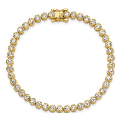 Gold-Plated Sterling Silver CZ Tennis Bracelet – view 5