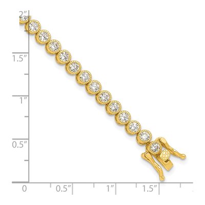 Gold-Plated Sterling Silver CZ Tennis Bracelet – view 6