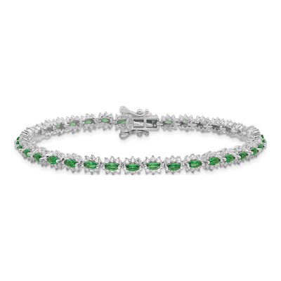 Sterling Silver CZ Bracelet – view 3