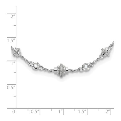 Sterling Silver CZ Fancy Necklace – view 5