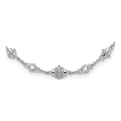 Sterling Silver CZ Fancy Necklace