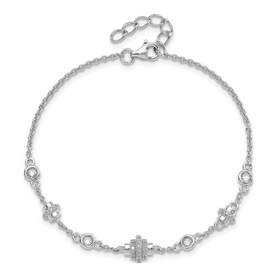 Sterling Silver CZ Pure Fire Fancy Bracelet – view 5