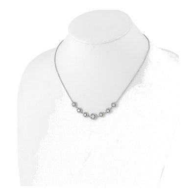 Sterling Silver CZ Fancy Necklace – view 3