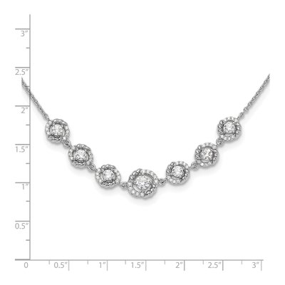 Sterling Silver CZ Fancy Necklace – view 5
