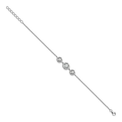 Sterling Silver CZ Fancy Bracelet – view 3
