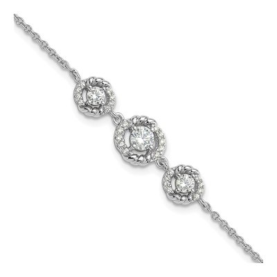 Sterling Silver CZ Fancy Bracelet