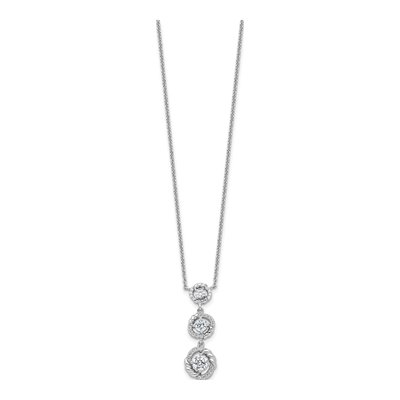 Sterling Silver CZ Dangle Necklace – view 3