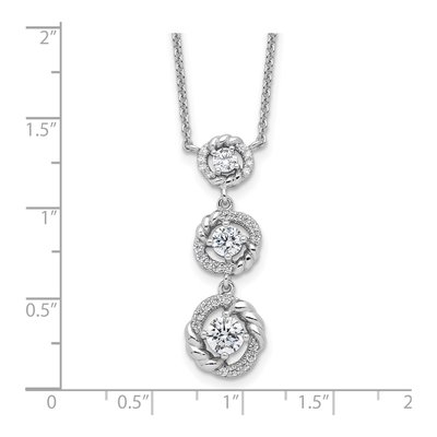 Sterling Silver CZ Dangle Necklace – view 5