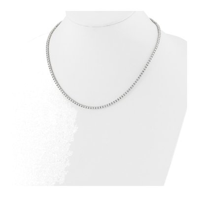 Sterling Silver CZ Tennis Necklace – view 3