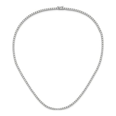 Sterling Silver CZ Tennis Necklace – view 4