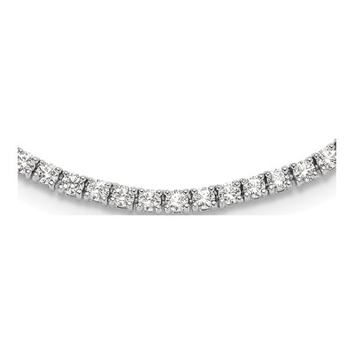 Sterling Silver CZ Tennis Necklace
