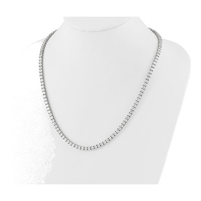 Sterling Silver CZ Tennis Necklace – view 3