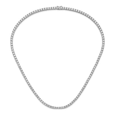 Sterling Silver CZ Tennis Necklace – view 4