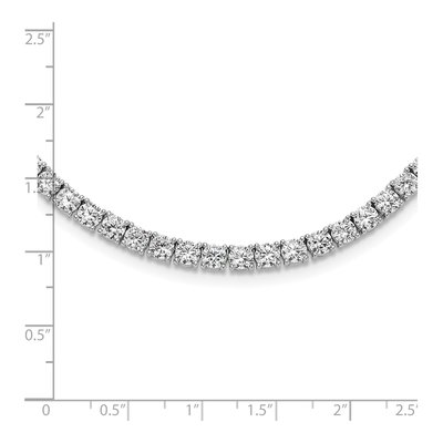 Sterling Silver CZ Tennis Necklace – view 5