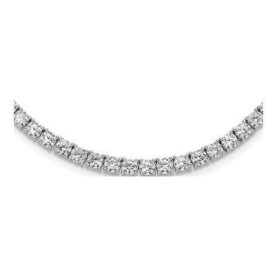 Sterling Silver CZ Tennis Necklace