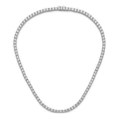 Sterling Silver CZ Tennis Necklace – view 3