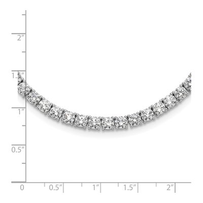 Sterling Silver CZ Tennis Necklace – view 5