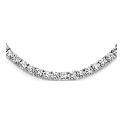 Sterling Silver CZ Tennis Necklace