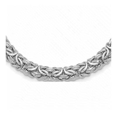 Sterling Silver 8.25mm Byzantine Chain