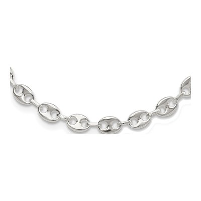 Sterling Silver Anchor Link Necklace