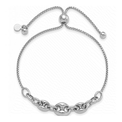 Sterling Silver Adjustable Box Bracelet – view 3