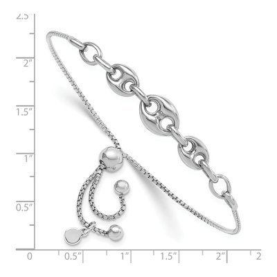 Sterling Silver Adjustable Box Bracelet – view 4