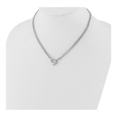 Sterling Silver 4.8mm Heart Fancy Curb Chain – view 2