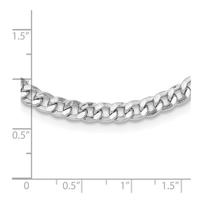 Sterling Silver 4.8mm Heart Fancy Curb Chain – view 4
