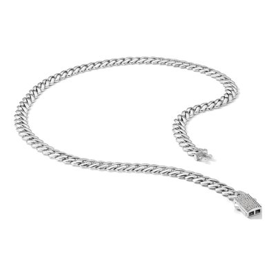 Sterling Silver CZ Monaco Link Necklace – view 5