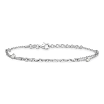 Sterling Silver CZ Fancy Bracelet – view 4