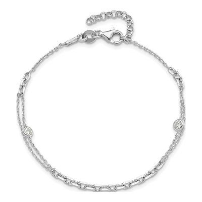 Sterling Silver CZ Fancy Bracelet – view 5