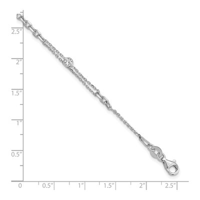 Sterling Silver CZ Fancy Bracelet – view 6