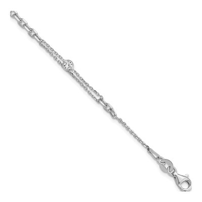 Sterling Silver CZ Fancy Bracelet