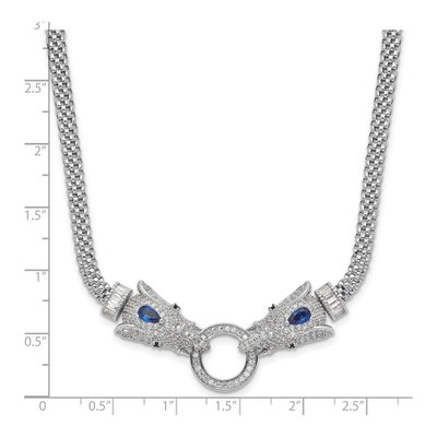 Sterling Silver CZ Elephant Head Necklace – view 5