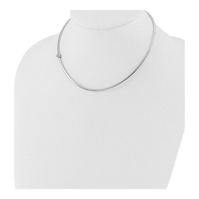Sterling Silver 2.4mm Reversible Cubetto Omega Chain – view 2