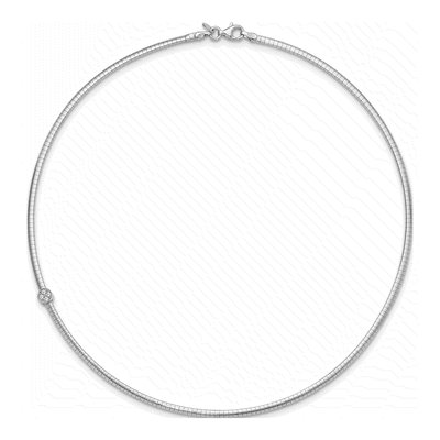 Sterling Silver 2.4mm Reversible Cubetto Omega Chain – view 3
