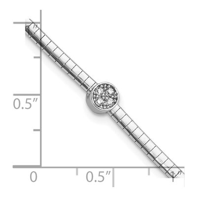 Sterling Silver CZ Reversible Cubetto Bracelet – view 5