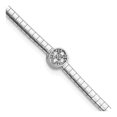 Sterling Silver CZ Reversible Cubetto Bracelet