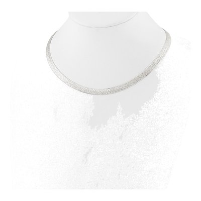 Sterling Silver Herringbone Necklace – view 3