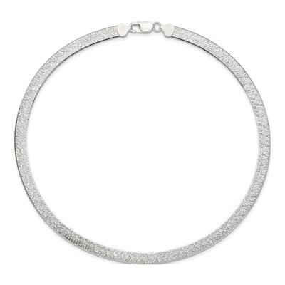 Sterling Silver Herringbone Necklace – view 4