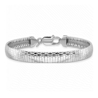 Sterling Silver Cleopatra Omega Bracelet – view 3