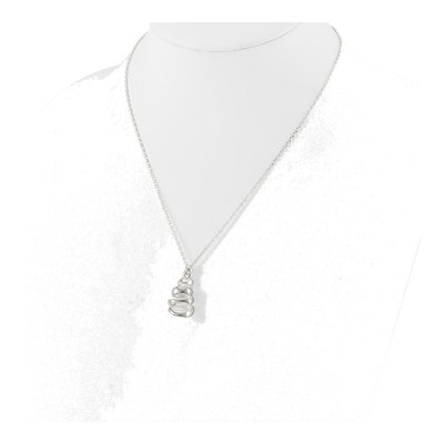Sterling Silver Swirl Pendant Necklace – view 3