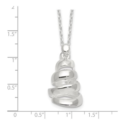 Sterling Silver Swirl Pendant Necklace – view 4
