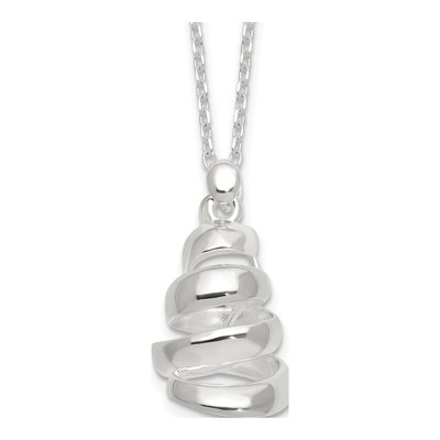 Sterling Silver Swirl Pendant Necklace