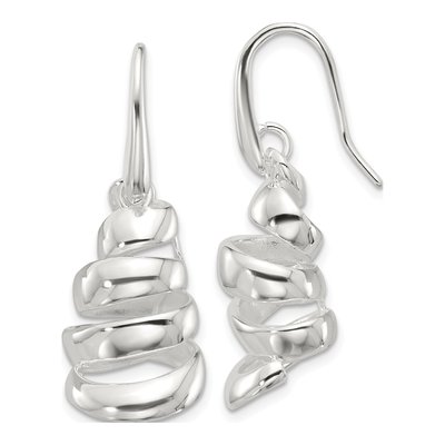 Sterling Silver Spiral Dangle Earrings